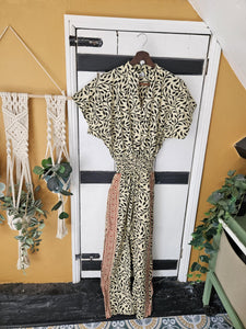 Black & Cream Cotton Jumpsuit 2 Sizes