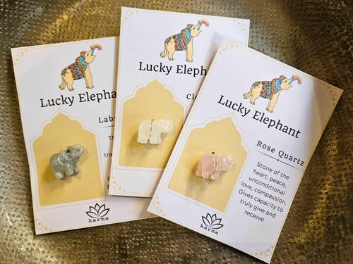 Lucky Crystal Elephants www.karmaripon.co.uk