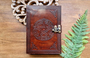 pentacle leather journal www.karmaripon.co.uk