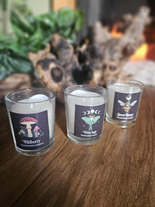 Three glass scented candles www.karmaripon.co.uk