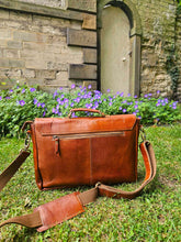 Load image into Gallery viewer, leather satchel www.karmaripon.co.uk