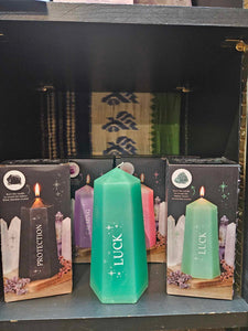 Large spell candles With Gemstone Inside