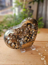 Load image into Gallery viewer, Pyrite Heart www.karmaripon.co.uk