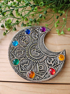 Chakra Moon Incense stick holder www.karmaripon.co.uk