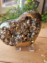 Load image into Gallery viewer, Pyrite Heart www.karmaripon.co.uk