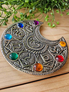 Chakra Moon Incense stick holder www.karmaripon.co.uk