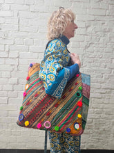 Load image into Gallery viewer, Large Patchwork Tote Bag www.karmaripon.co.uk