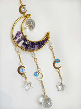 Load image into Gallery viewer, Crystal Moon Suncatchers www.karmaripon.co.uk