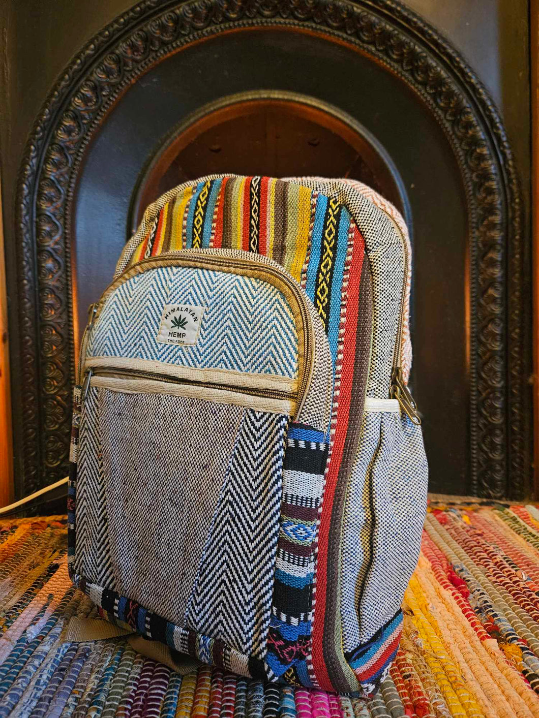 Hemp Backpack www.karmaripon.co.uk