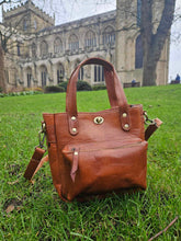 Load image into Gallery viewer, Ladies Tan Leather Handbag - Everyday Handbag www.karmaripon.co.uk