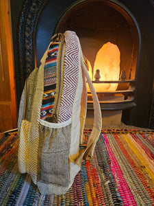 Hemp Backpack www.karmaripon.co.uk