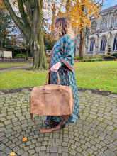 Load image into Gallery viewer, Leather over night duffel bag www.karmaripon.co.uk