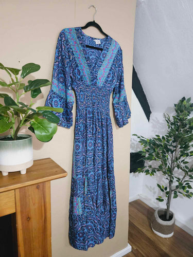 Deep Blue Safed Dress www.karmaripon.co.uk