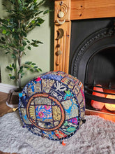 Load image into Gallery viewer, Dark Blue Indian Pouffe www.karmaripon.co.uk