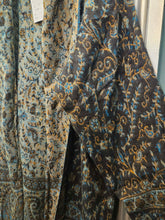 Load image into Gallery viewer, Tassel Shawl Coat/cardigan Blue www.karmaripon.co.uk