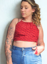Load image into Gallery viewer, Reversible Repurposed Sari Choli Top UK8-14 www.karmaripon.co.uk