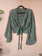 Load image into Gallery viewer, Repurposed Sari Butterfly Top www.karmaripon.co.uk