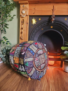 Black Indian Pouffe