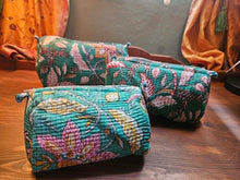 Load image into Gallery viewer, Kantha Stitch Makeup Bags www.karmaripon.co.uk