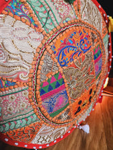 Load image into Gallery viewer, indian pouffe www.karmaripon.co.uk