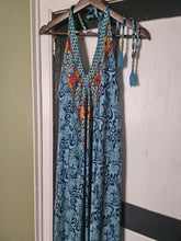 Load image into Gallery viewer, Repurposed Sari Festival jumpsuit UK 8-14
