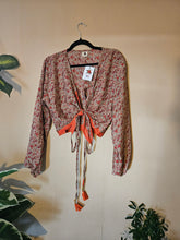 Load image into Gallery viewer, Repurposed Sari Butterfly Top www.karmaripon.co.uk