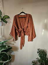 Load image into Gallery viewer, Repurposed Sari Butterfly Top www.karmaripon.co.uk