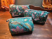 Load image into Gallery viewer, Kantha Stitch Makeup Bags www.karmaripon.co.uk