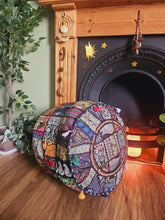 Load image into Gallery viewer, Black Indian Pouffe
