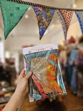 Load image into Gallery viewer, Repurposed Sari Bunting www.karmaripon.co.uk