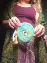 Load image into Gallery viewer, Embroidered Eye Circler Pouch Bag www.karmaripon.co.uk