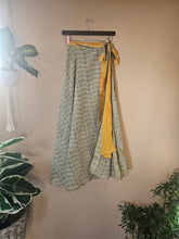 Load image into Gallery viewer, Repurposed Sari Wrap Skirt www.karmaripon.co.uk