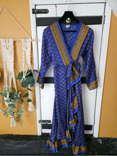 Load image into Gallery viewer, Amrita Boho Frill wrap Dress UK 10-12  www.karmaripon.co.uk