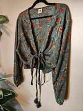 Load image into Gallery viewer, Repurposed Sari Butterfly Top UK 14-18 L