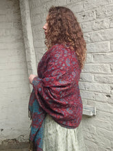 Load image into Gallery viewer, Warm indian shawl with tassels www.karmaripon.co.uk