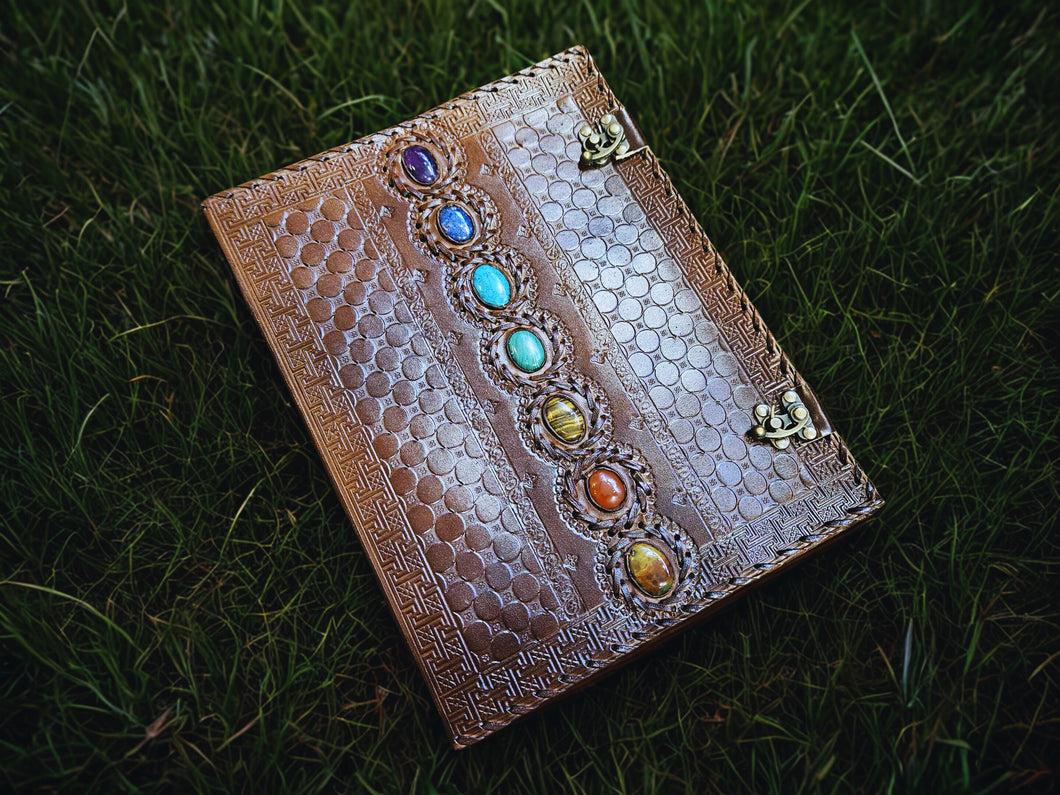 Large Chakra Leather Journal
