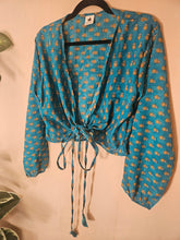 Load image into Gallery viewer, Repurposed Sari Butterfly Top www.karmaripon.co.uk