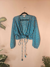 Load image into Gallery viewer, Repurposed Sari Butterfly Top www.karmaripon.co.uk