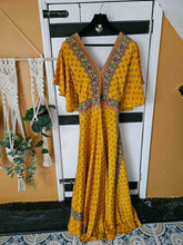 Load image into Gallery viewer, Shilpa Open-Back Sari Dress – UK 8–14 www.karmaripon.co..uk