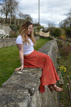 Load image into Gallery viewer, Purna Sari elasticated panel Skirt www.karmaripon.co.uk