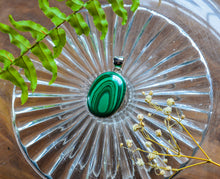 Load image into Gallery viewer, Malachite Pendant set in 925 Silver