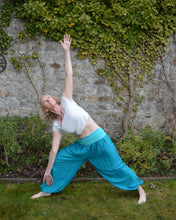 Load image into Gallery viewer, Turquoise Italian Yoga/Lounge Pants  www.karmaripon.co.uk
