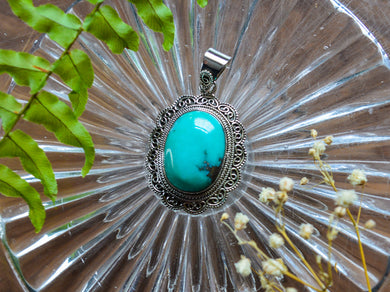 Turquoise pendant www.karmaripon.co.uk