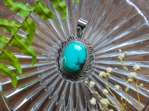 Turquoise pendant www.karmaripon.co.uk