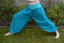 Load image into Gallery viewer, Turquoise Italian Yoga/Lounge Pants  www.karmaripon.co.uk