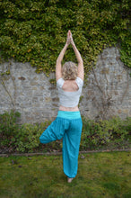 Load image into Gallery viewer, Turquoise Italian Yoga/Lounge Pants  www.karmaripon.co.uk