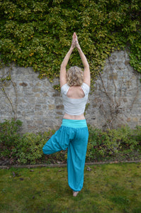 Turquoise Italian Yoga/Lounge Pants  www.karmaripon.co.uk