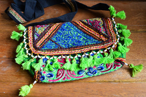 Black Bandhani Patchwork Handbag www.karmaripon.co.uk