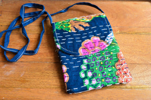 Kantha stitch Small Cross body Bag