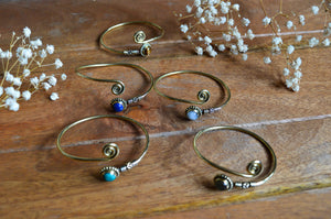 Gemstone bangles www.karmaripon.co.uk
